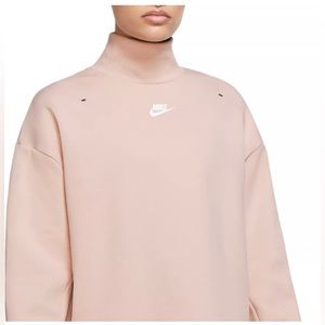 Nike Mockneck Fleece Pullover - Pink Oxford NWOT Small